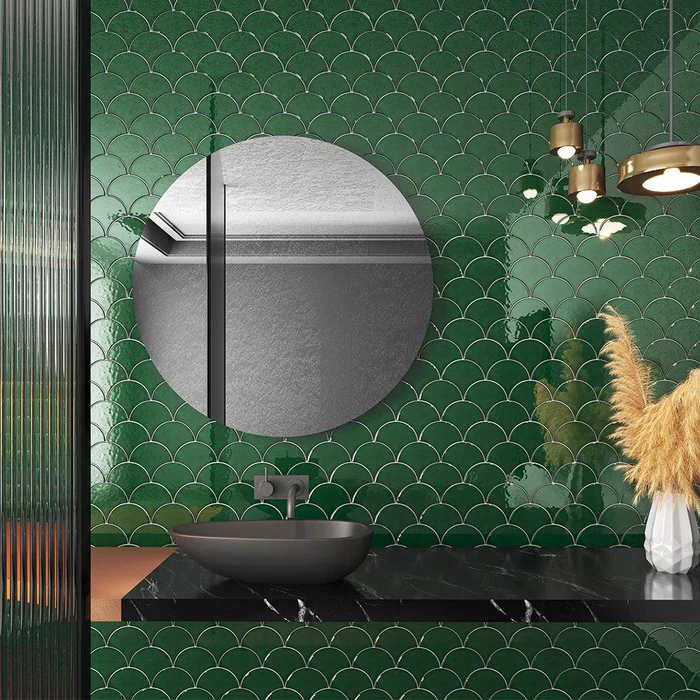 olympus-hunter-green-fish-scale-153×135-hand-made-gloss-tile-tile-lane-2_700x700